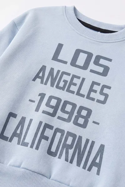 Bebe Mavisi (1-5 Yaş) California Baskılı 3 İp Şardonlu Erkek Çocuk&Bebek Kışlık Takım 499183