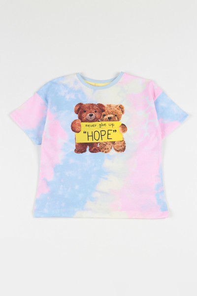bebe-mavisi-10-13-yas-ayicik-baskili-kiz-cocuk-tisort-114936