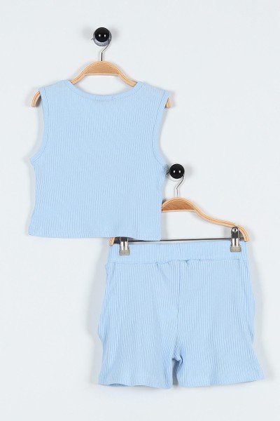 Bebe Mavisi (13-16 Yaş) Losangeles Baskılı Fitilli Kız Çocuk Takım 184967