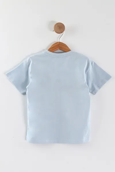 Bebe Mavisi (3-12 Yaş)K Baskılı Erkek Çocuk Tişört 447170