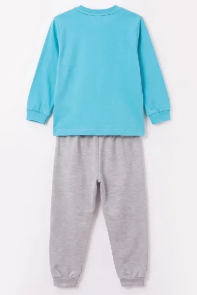 Bebe Mavisi (3-8 Yaş) Karakter Baskılı İnterlok Kumaş Kız Çocuk Pijama Takım 491061