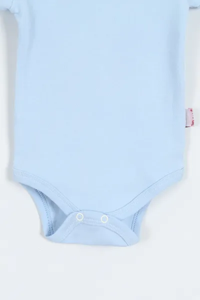 Bebe Mavisi (6-12 Ay ) Kısa Kol Bebek Çıtçıtlı Badi 381161