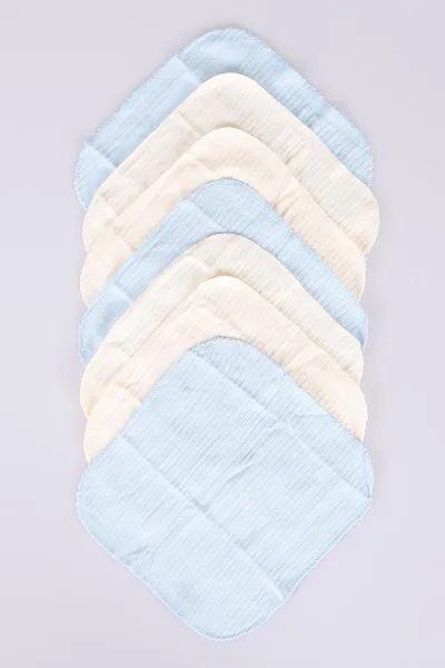 Bebe Mavisi 7'li Kutulu ve Pamuklu Unisex Bebek Mendil 476588