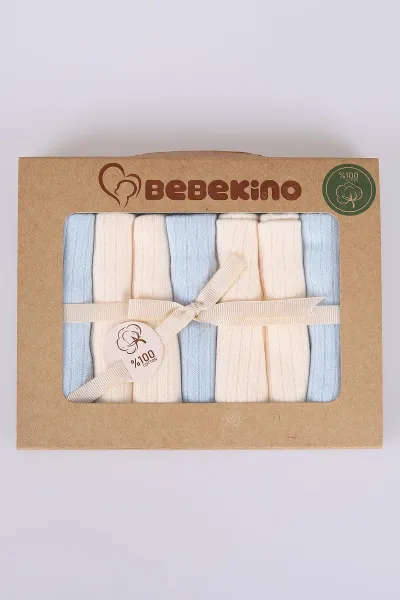 Bebe Mavisi 7'li Kutulu ve Pamuklu Unisex Bebek Mendil 476588