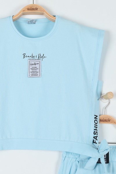 Bebe Mavisi (9-12 Yaş) Fashıon Baskılı Kız Çocuk Takım 180783