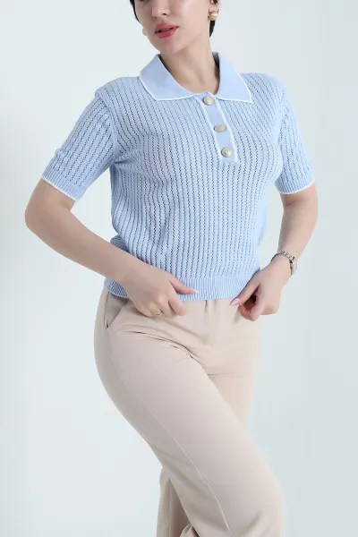 bebe-mavisi-ajurlu-polo-yaka-kadin-triko-tisort-456788