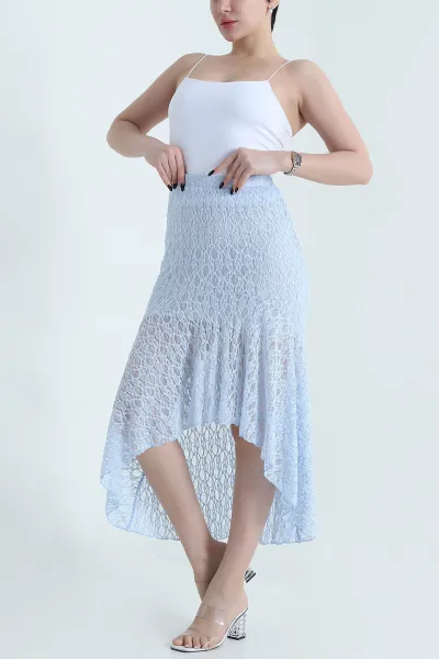 Bebe Mavisi Astarlı Dantel Kadın Etek 452717