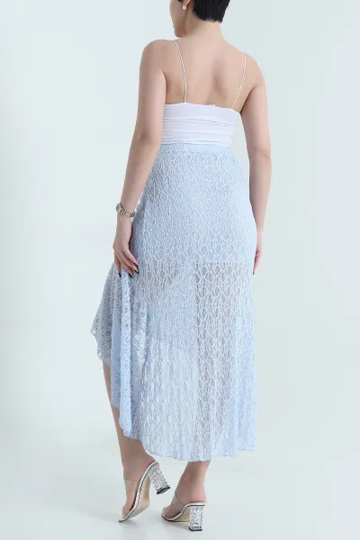 Bebe Mavisi Astarlı Dantel Kadın Etek 452717