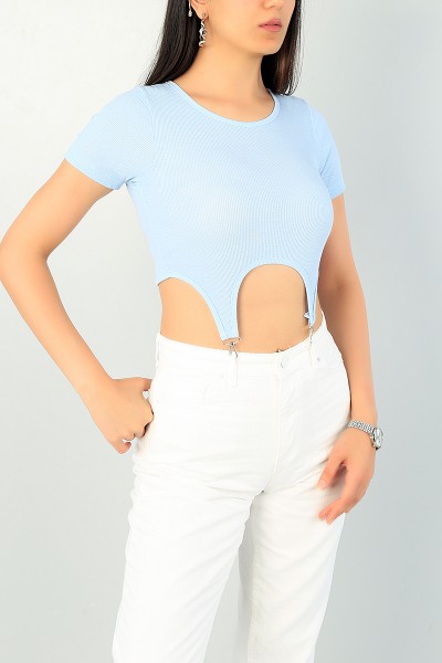 Bebe Mavisi Beli Çengelli Fitilli Body 71304