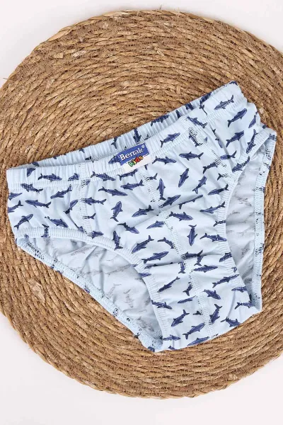 Bebe Mavisi Berrak ( 3-8 Yaş ) Baskılı Erkek Çocuk Boxer 460745