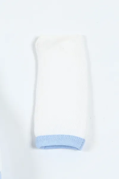 Bebe Mavisi Beyaz Prens Nakışlı Çift Katlı Erkek Bebek Silgi Havlu 375505