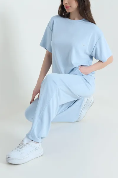Bebe Mavisi Bisiklet Yaka Oysho Kadın İkili Takım 435521