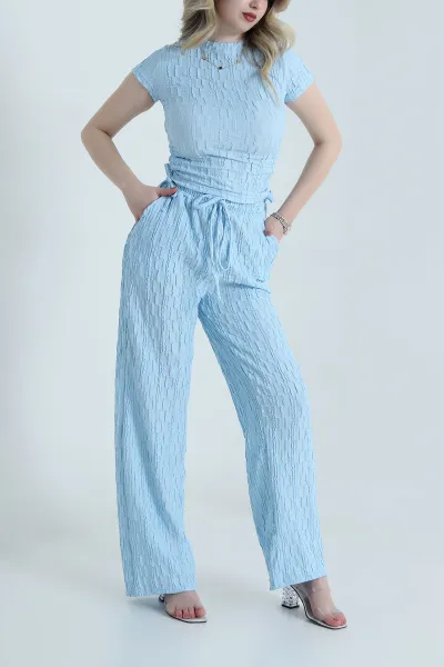 bebe-mavisi-bluz-pantolon-gofre-kadin-ikili-takim-458369