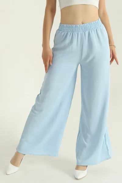 Bebe Mavisi Bol Paça Kadın Aerobin Pantolon 375695