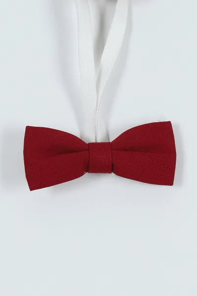 Bebe Mavisi Bordo (5-8 Yaş) Papyonlu  Desenli Kemer Askılı Erkek Çocuk Takım 258748