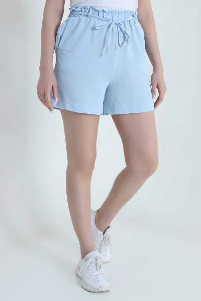 bebe-mavisi-cepli-bel-lastikli-keten-kadin-sort-462332