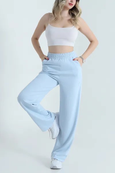 Bebe Mavisi Cepli Bel Lastikli Oysho Kadın Pantolon 472582