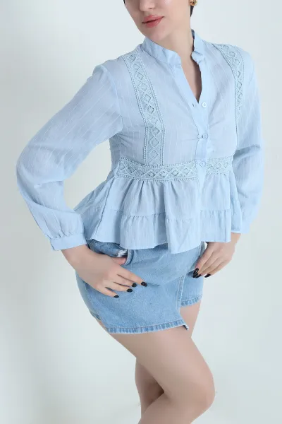 bebe-mavisi-dantelli-tencel-kadin-gomlek-455177