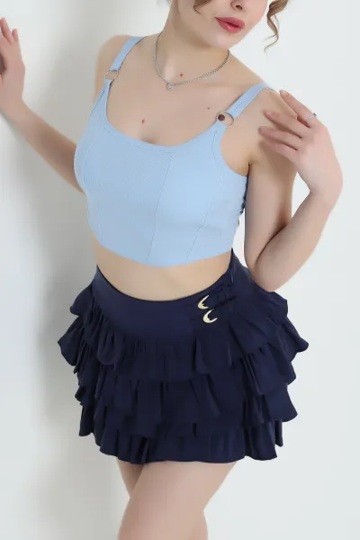 Bebe Mavisi Destekli Ribana Kadın Büstiyer 434663