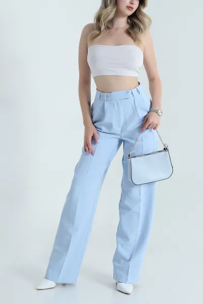 Bebe Mavisi Double Kumaş Palazzo Kadın Pantolon 474452