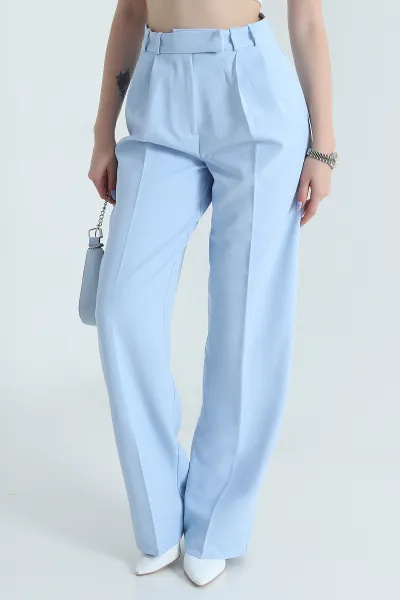 Bebe Mavisi Double Kumaş Palazzo Kadın Pantolon 474452