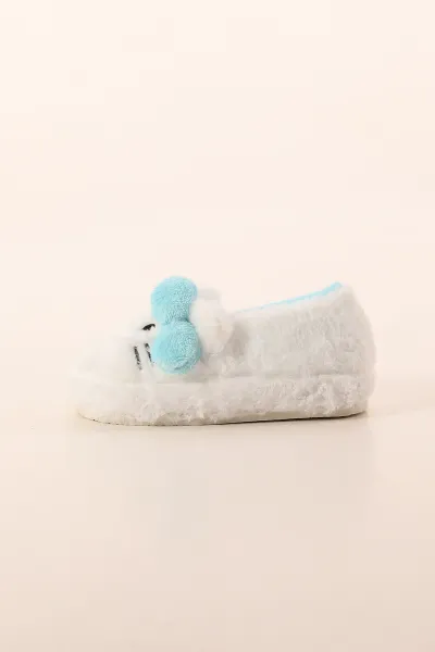 Bebe Mavisi Ekru ( 30 - 35 ) Peluş Figürlü Kız Çocuk Panduf 391090