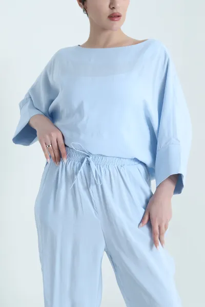 Bebe Mavisi Fakirkol Tencel Cupra Kadın İkili Takım 449553
