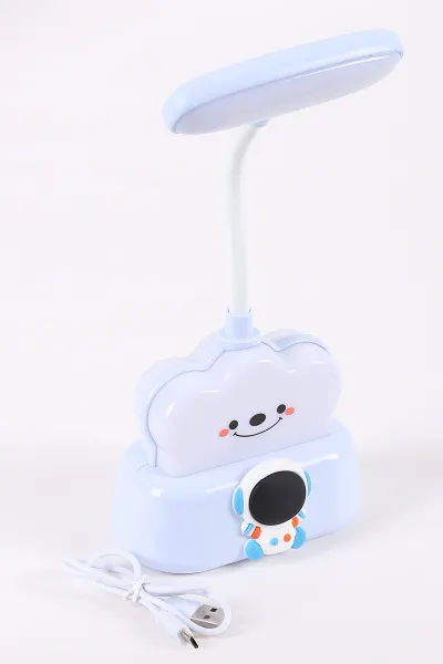 Bebe Mavisi Figürlü Şarj Edilebilir Masa Lambası - USB Şarjlı Çocuk Ders Lambası 443004