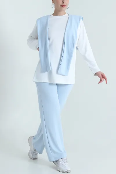 Bebe Mavisi Garnili Atkılı Oysho Kadın İkili Takım 472667
