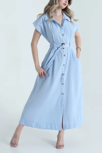 bebe-mavisi-gomlek-yaka-cepli-poplin-kadin-elbise-474282