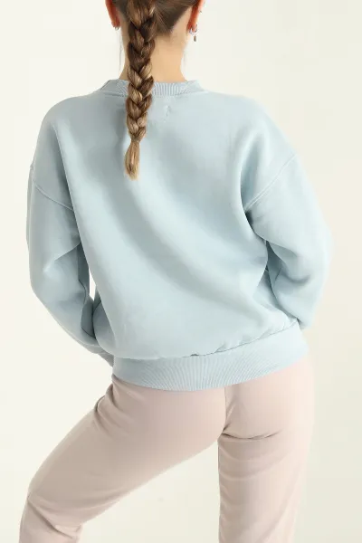 Bebe Mavisi İçi Şardonlu Nakış Detay Bayan Sweat 293620