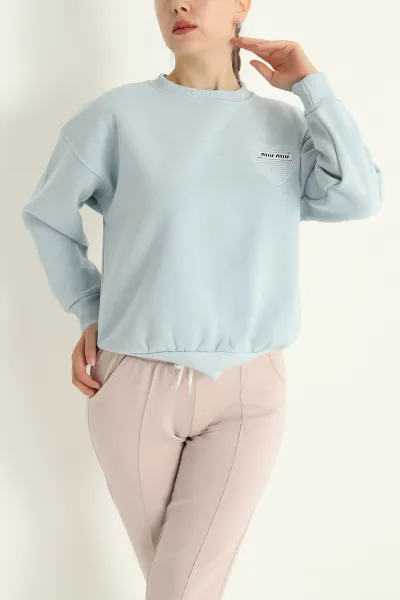 Bebe Mavisi İçi Şardonlu Nakış Detay Bayan Sweat 293620