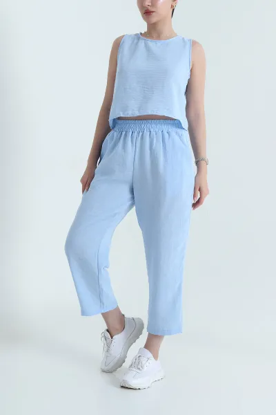 bebe-mavisi-keten-bluz-pantolon-kadin-ikili-takim-467346