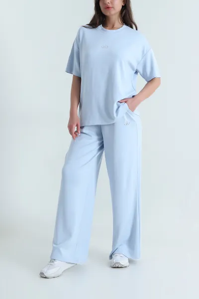 bebe-mavisi-kisa-kollu-oysho-kadin-ikili-takim-464078