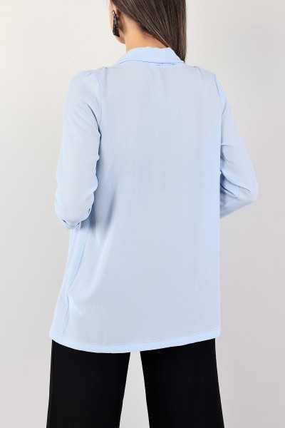 Bebe Mavisi Kobe Crep Bayan Ceket 112193