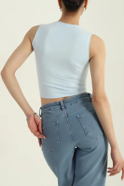 Bebe Mavisi Kolsuz Modal Kadın Atlet 374658
