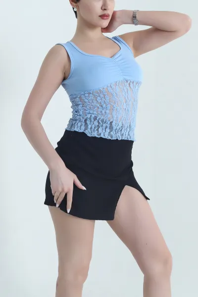 Bebe Mavisi Kolsuz Scuba Kadın Bluz 442923