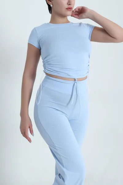 Bebe Mavisi Kompak Bisiklet Yaka Kadın Eşofman Takımı 479853