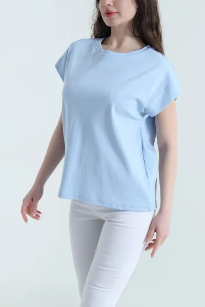 Bebe Mavisi Kompak Kadın Kolsuz Tişört 453298