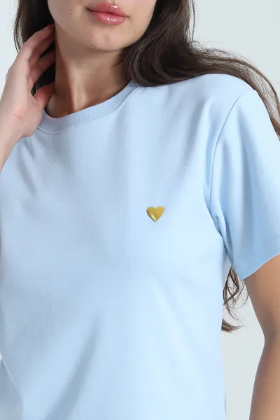 Bebe Mavisi Modal İnterlok Kadın Tişört 478316
