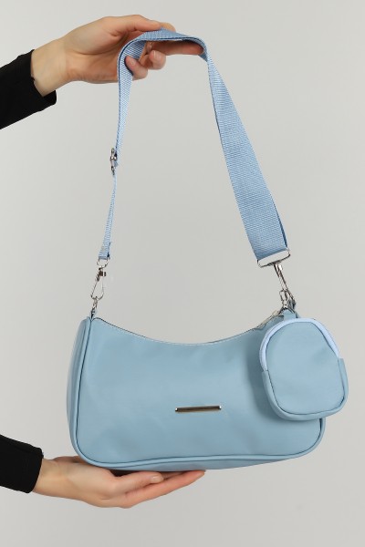 Bebe Mavisi Cüzdanlı Omuz Çantası 144311