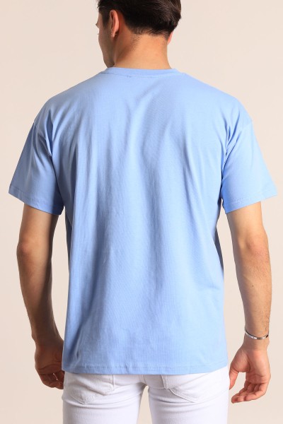 Bebe Mavisi Oversize Basic Erkek Tişört 184264