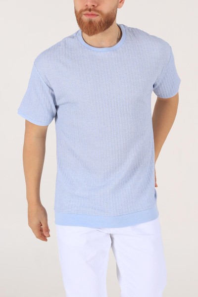 bebe-mavisi-oversize-kollari-lastikli-erkek-tisort-174388