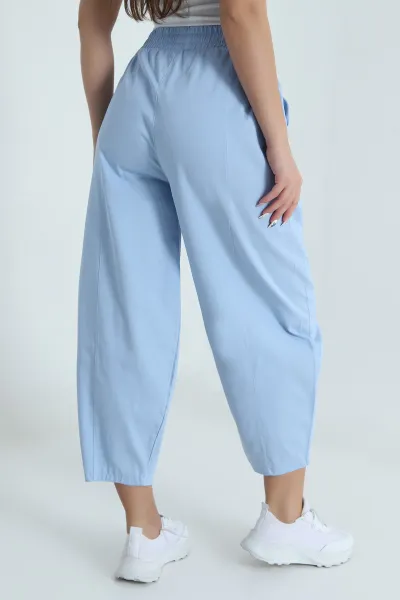 Bebe Mavisi Pamuklu Gabardin Balon Kadın Pantolon 482222