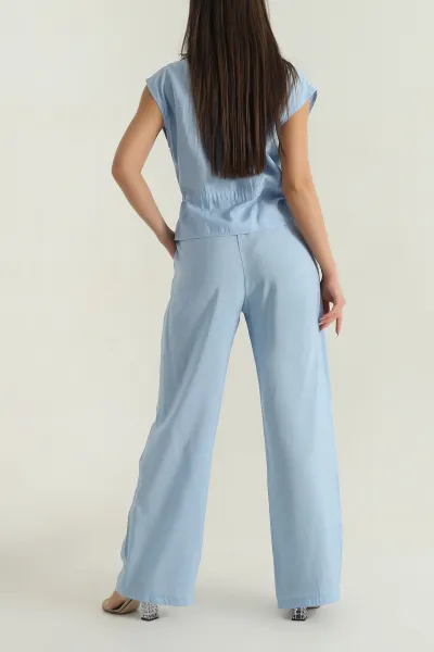 Bebe Mavisi Pantolon Yelek Tensel Kadın İkili Takım 377853