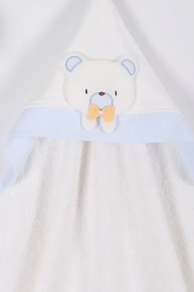 Bebe Mavisi Papyonlu Ayıcık  Bebe Havlu 261898