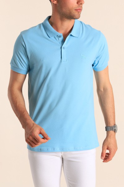Bebe Mavisi Polo Yaka Dügmeli Erkek Tişört 181806