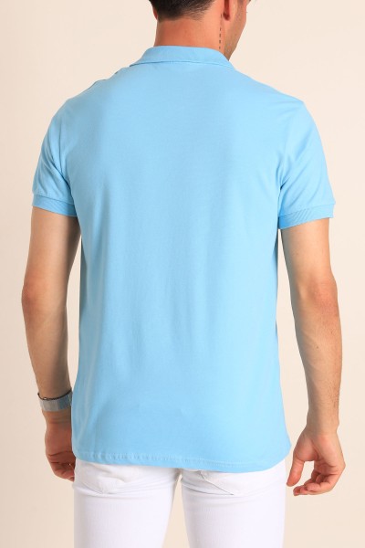 Bebe Mavisi Polo Yaka Dügmeli Erkek Tişört 181806