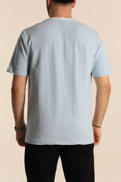 Bebe Mavisi Regular Fit Göğüs Baskılı Erkek Tişört 270637