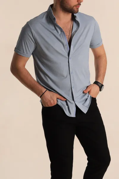 bebe-mavisi-regular-fit-jakarli-cit-cit-dugmeli-kisa-kollu-erkek-gomlek-267973